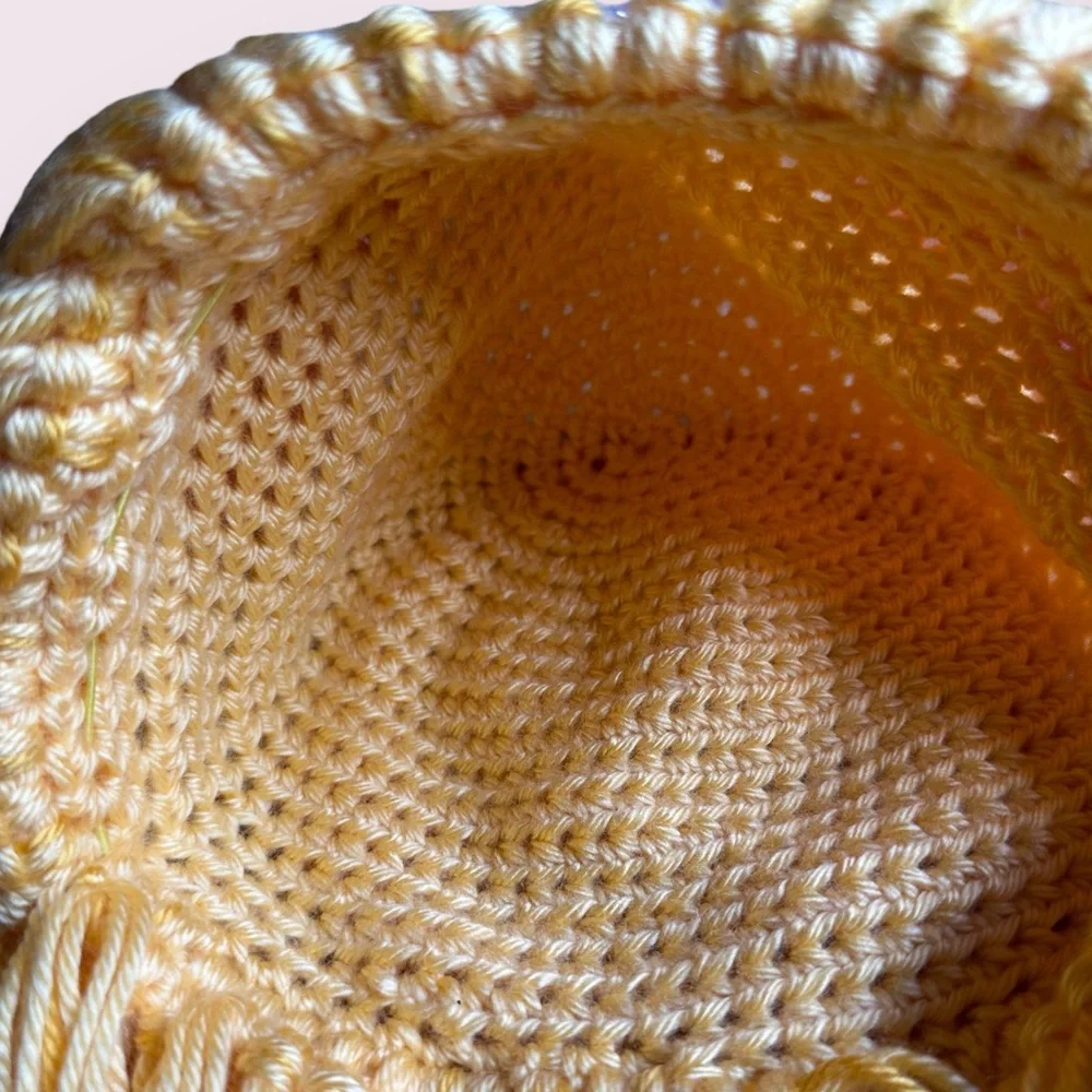 Kids Hand Made Crocheted Yarn Sleeping Beauty Blonde Wig Dress Up Costume - Picture 10 of 12